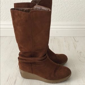 Girls soft leather calf boots